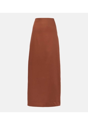 Adriana Degreas Solid cotton maxi skirt