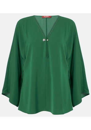 Max Mara Umile crystal-embellished cady blouse