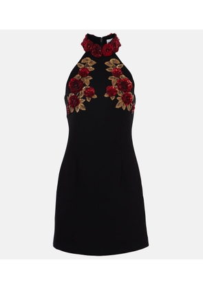 Rebecca Vallance Rosetta floral-applique minidress