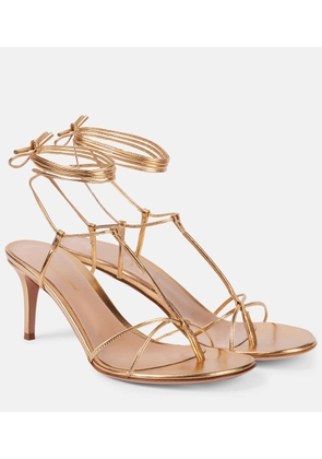 Gianvito Rossi 70 metallic leather thong sandals