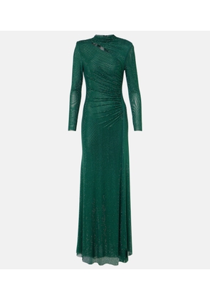 Self-Portrait Embellished gathered gown