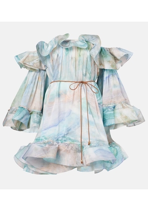 Zimmermann Illuminate Flounce ruffled silk minidress