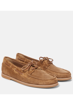 Gianvito Rossi Vandee suede boat shoes