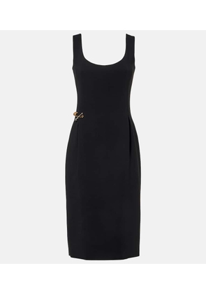 Versace Safety Pin cady midi dress