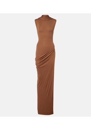 Aya Muse Nou draped silk-blend maxi dress
