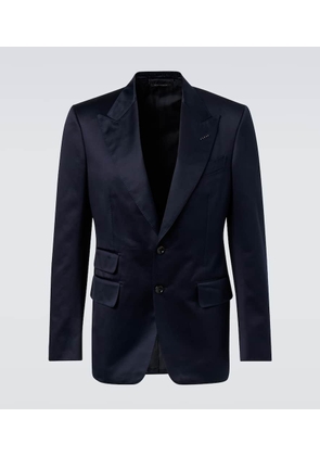 Tom Ford Shelton cotton satin suit jacket
