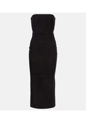 Alex Perry Suede midi dress