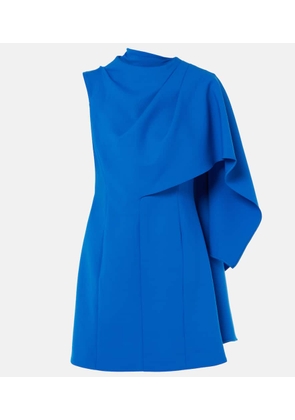 Oscar de la Renta Caped wool-blend minidress