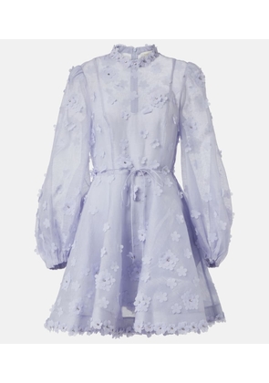 Zimmermann Matchmaker Lift Off linen and silk minidress