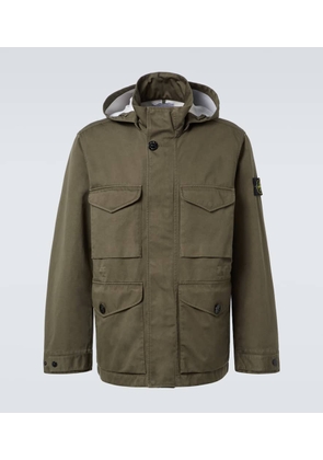 Stone Island Raso Gommato 3L cotton jacket