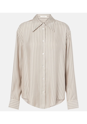 The Row Parave striped silk shirt