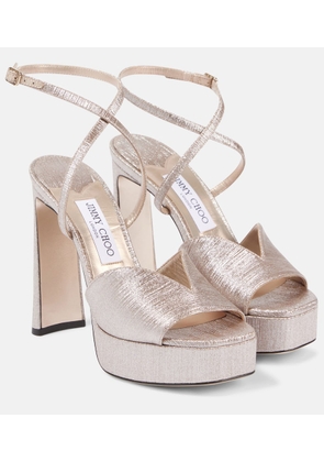 Jimmy Choo Karli 125 glitter platform sandals