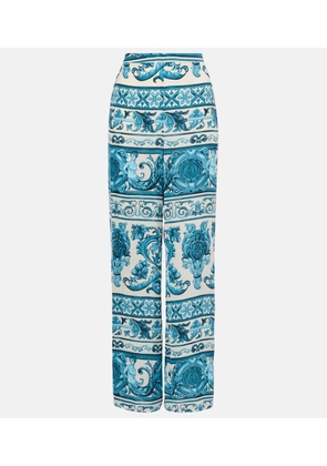 Adriana Degreas Printed wide-leg pants