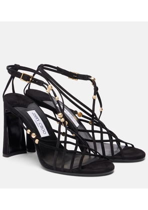 Jimmy Choo Felice 95 embellished suede sandals