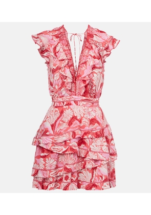 Poupette St Barth Carol floral satin minidress