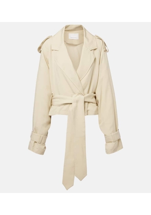 The Frankie Shop Simona cropped trench coat