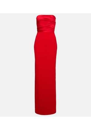 Solace London Afra satin-trimmed gown