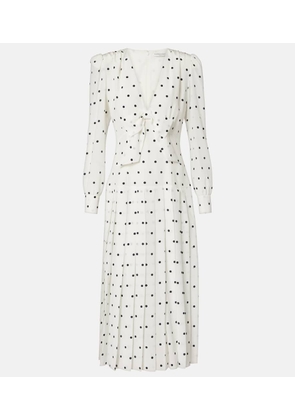 Alessandra Rich Polka-dot silk midi dress