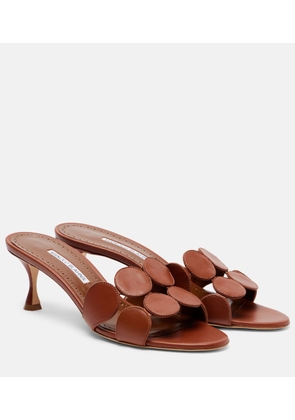 Manolo Blahnik Haribalmu 50 leather mules
