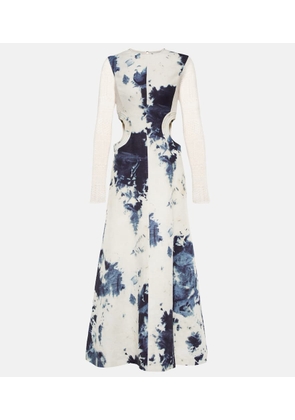 Chloe Tie-dye cutout midi dress