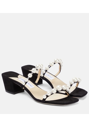 Jimmy Choo Amara 45 embellished suede sandals