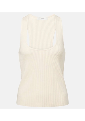Vince Ribbed-knit cotton blend top