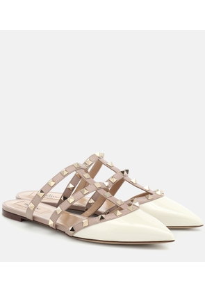 Valentino Garavani Valentino Garavani Rockstud patent leather slippers