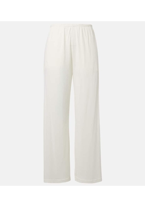 Toteme Cotton and silk straight pants