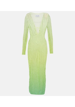 Self-Portrait Crystal-embellished maxi dress