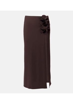 Karla Colletto Tess floral-applique maxi skirt