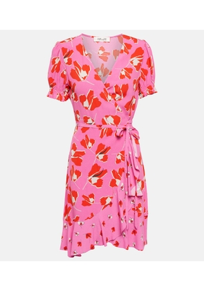 Diane von Furstenberg Emilia printed wrap minidress