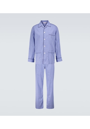 Derek Rose Felsted 3 checked cotton pajama set