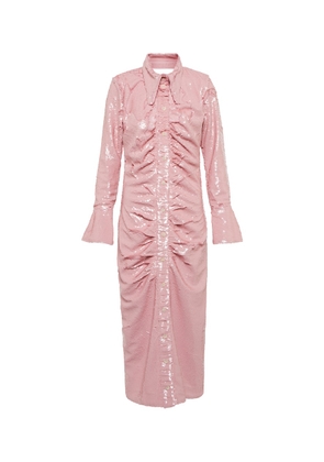 Ganni Sequined shirt dress