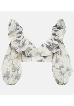 Zimmermann Keira floral crop top