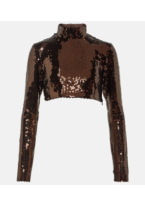 Taller Marmo Cherilyn sequined crop top