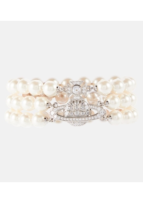 Vivienne Westwood Graziella embellished faux pearl bracelet