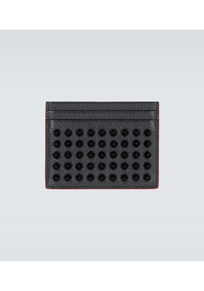 Christian Louboutin Kios Spikes leather card holder