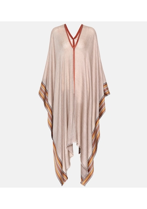Loro Piana The Suitcase Stripe silk and cashmere poncho