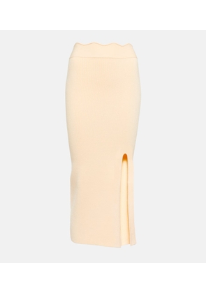 Galvan Delia scalloped midi skirt