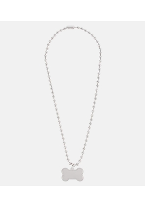 Balenciaga Logo stainless steel dog necklace