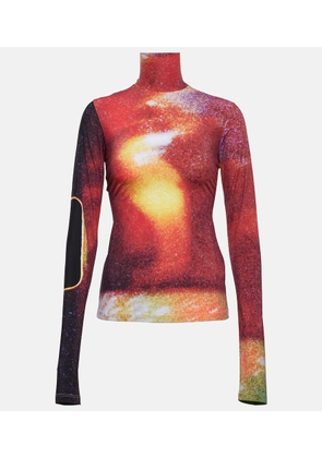 MM6 Maison Margiela Printed turtleneck top