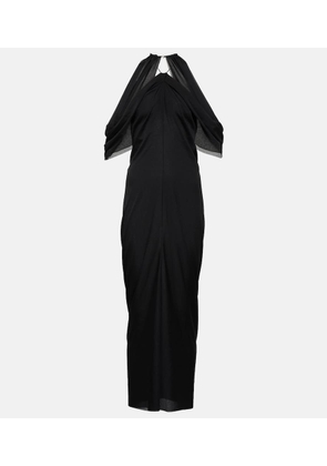 JW Anderson Off-shoulder draped midi dress