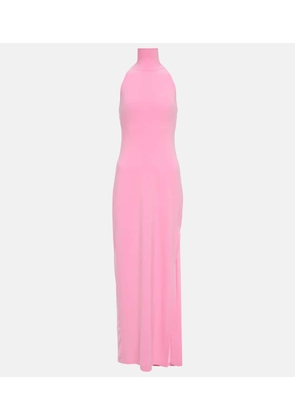 Norma Kamali Halterneck jersey maxi dress