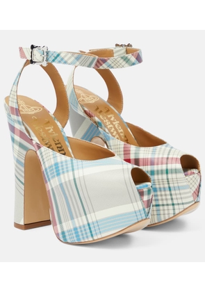Vivienne Westwood Vargas checked leather platform pumps