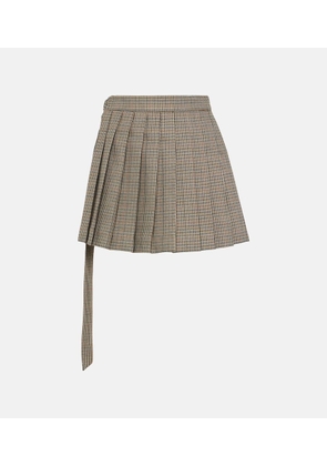 アミパリス ami paris pleated wool miniskirt White Pleated Miniskirt by AMI Paris on Sale