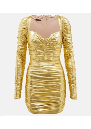 Alex Perry Paxton metallic ruched minidress