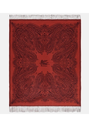 Etro Paisley wool and cashmere throw