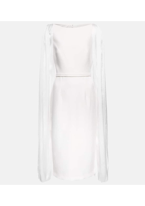 Safiyaa Essiah crepe and satin midi dress