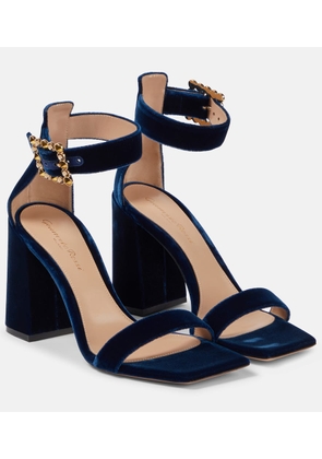 Gianvito Rossi Wondy embellished velvet sandals