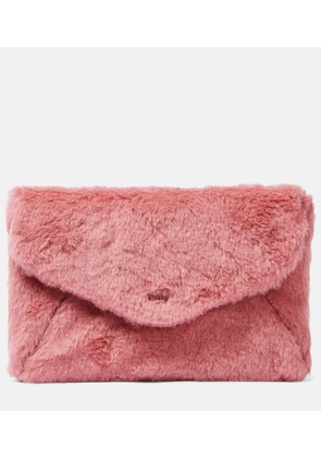 Max Mara Alpaca, wool, and silk teddy clutch